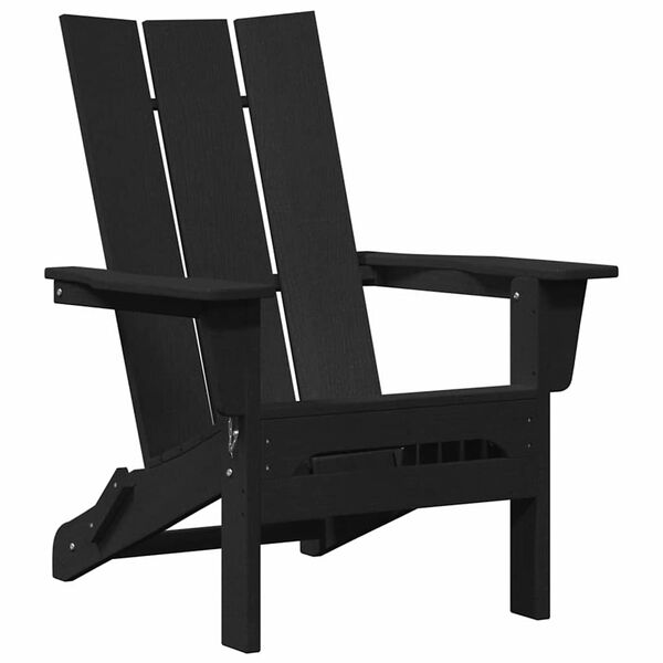 vidaXL &Ouml;sszecsukhat&oacute; Adirondack sz&eacute;k Fekete 80,5 x 74,5 x 92 cm HDPE
