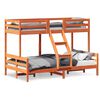 vidaXL viaszbarna t&ouml;m&ouml;r fenyőfa emeletes &aacute;gy 80 x 200/120 x 200 cm