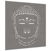 vidaXL Buddha fej mint&aacute;s corten ac&eacute;l kerti fald&iacute;sz 55 x 55 cm