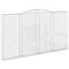 vidaXL &iacute;ves horganyzott vas gabion kos&aacute;r 400x30x220/240 cm