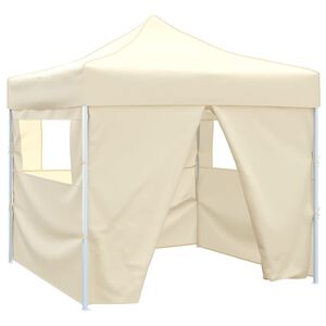 vidaXL kr&eacute;msz&iacute;nű &ouml;sszecsukhat&oacute; pavilon 4 fallal 3 x 3 m