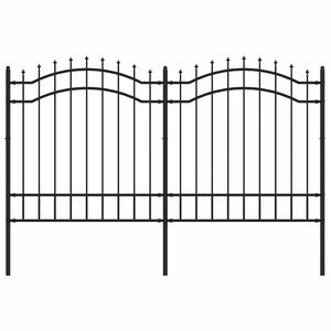 vidaXL fekete ac&eacute;l kerti ker&iacute;t&eacute;s Woerden l&aacute;ndzs&aacute;s tetejű 240 x 125 cm