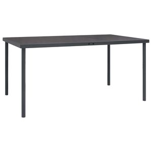 vidaXL antracitsz&uuml;rke k&uuml;lt&eacute;ri &eacute;tkezőasztal 150 x 90 x 74 cm