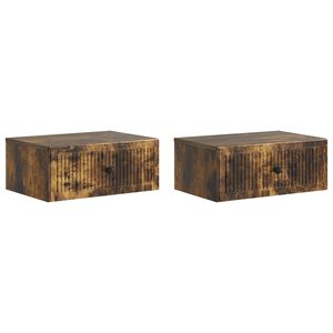 vidaXL &Eacute;jjeliszekr&eacute;ny 2 db F&uuml;st&ouml;s T&ouml;lgy 49 x 34,5 x 20 cm Szerelt Fa