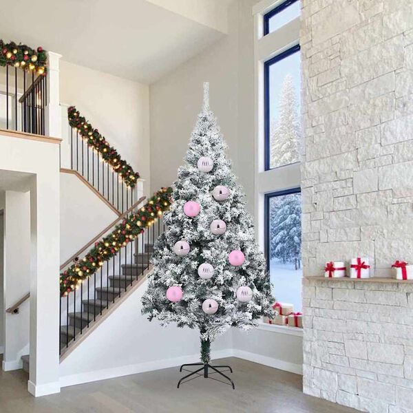 vidaXL Kar&aacute;csonyi D&iacute;szg&ouml;mb K&eacute;szlet XXL 4 pcs R&oacute;zsasz&iacute;n Műanyag