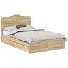vidaXL T&aacute;rol&oacute;s &Aacute;gy fi&oacute;kkal Sonoma t&ouml;lgy 120 x 200 cm Szerelt Fa