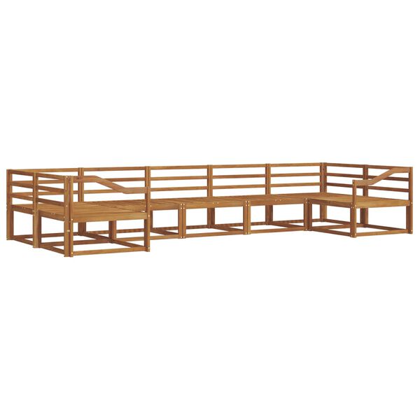 vidaXL K&uuml;lt&eacute;ri kanap&eacute; szett 7 pcs Term&eacute;szetes T&ouml;m&ouml;r Ak&aacute;cfa