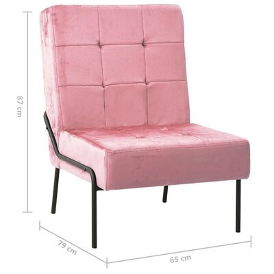 vidaXL rózsaszín bársony pihenőszék 65 x 79 x 87 cm