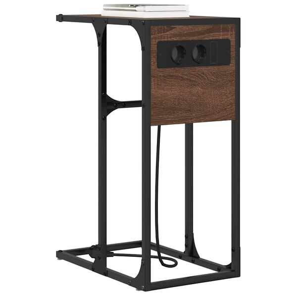 vidaXL &Eacute;jjeliszekr&eacute;ny Barna T&ouml;lgy 41,5 x 26 x 60,5 cm Faanyag