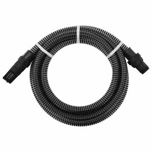 vidaXL fekete PVC sz&iacute;v&oacute;t&ouml;mlő PVC csatlakoz&oacute;kkal 1" 4 m