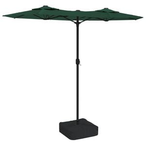 vidaXL z&ouml;ld dupla tetős napernyő 316x145 cm