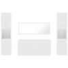vidaXL 4 r&eacute;szes feh&eacute;r szerelt fa f&uuml;rdőszobai b&uacute;torszett