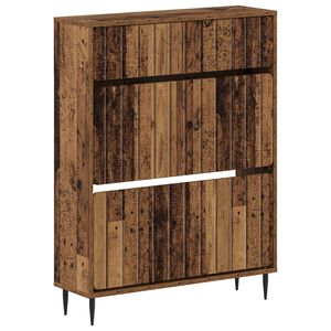 vidaXL Cipőszekr&eacute;ny ZWOLLE 78 x 24 x 103 cm Szerelt Fa Antik Fa