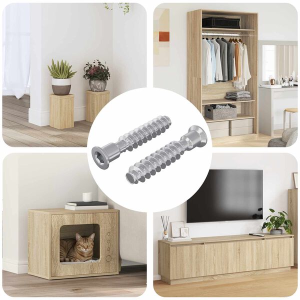 vidaXL Fejz&aacute;r csavar 2 pcs Ez&uuml;st M7 x 40 mm Ac&eacute;l