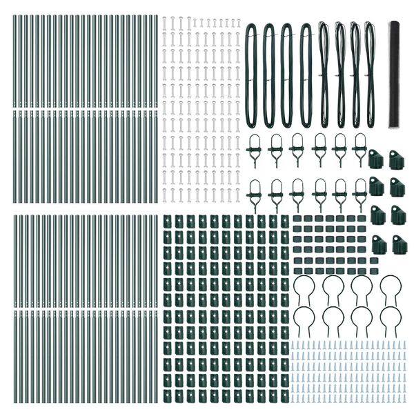 vidaXL Ker&iacute;t&eacute;soszlop Sz&uuml;rke 100 x 1,5 m (36 mm h&aacute;l&oacute;) Ac&eacute;l &eacute;s PVC