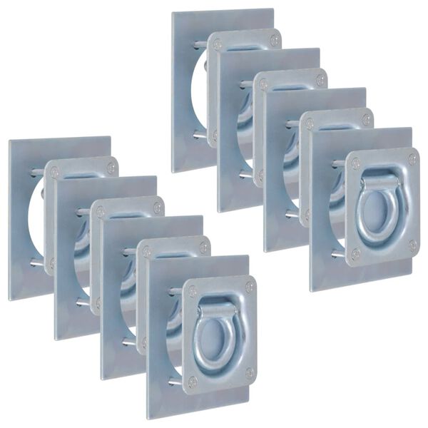 vidaXL 8 db horganyzott ac&eacute;l r&ouml;gz&iacute;tőgyűrű tr&eacute;lerhez 2000 kg