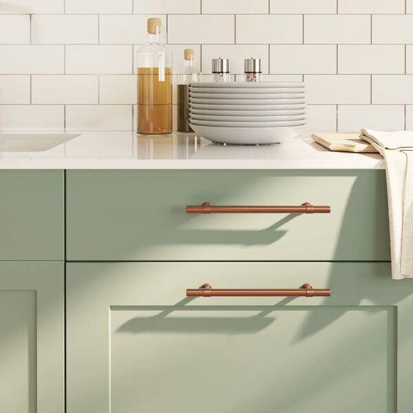 vidaXL 10 db bronz rozsdamentes ac&eacute;l szekr&eacute;nyfoganty&uacute; 160 mm