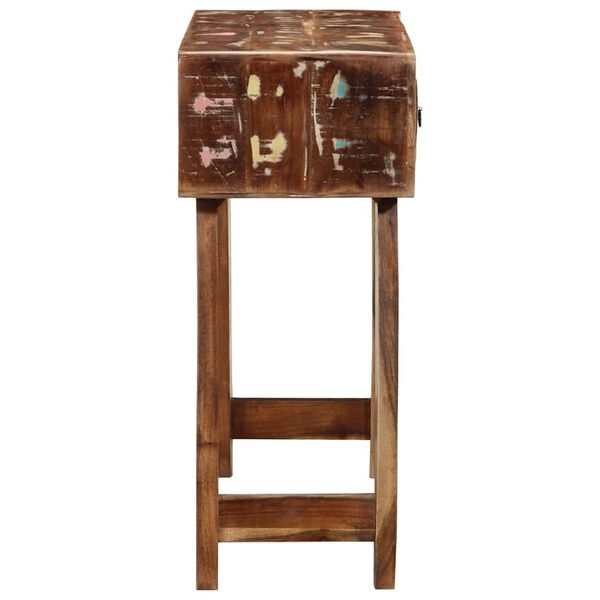 vidaXL t&ouml;m&ouml;r &uacute;jrahasznos&iacute;tott fa t&aacute;lal&oacute;asztal 90x32x75 cm