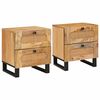 vidaXL &Eacute;jjeliszekr&eacute;ny 2 pcs Term&eacute;szetes 40 x 33 x 46 cm T&ouml;m&ouml;r Mang&oacute;f&aacute;t