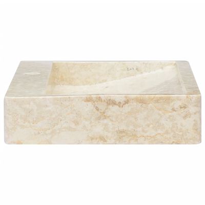 vidaXL krémszínű márvány mosdókagyló 58 x 39 x 10 cm