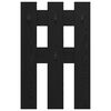 vidaXL Fali Kab&aacute;thorog t&aacute;rol&oacute;val Fekete t&ouml;lgy 65 x 3 x 100 cm Faanyag