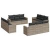 vidaXL 12 r&eacute;szes vil&aacute;gossz&uuml;rke polyrattan kerti &uuml;lőgarnit&uacute;ra p&aacute;rn&aacute;val