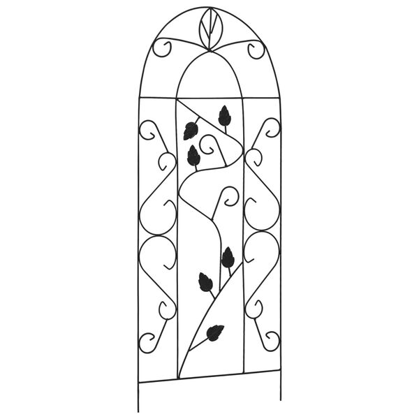 vidaXL 3 db fekete vas n&ouml;v&eacute;nyfuttat&oacute; &aacute;llv&aacute;ny 40 x 100 cm