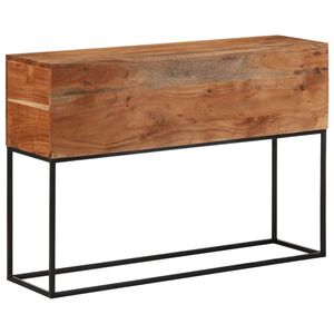 vidaXL t&ouml;m&ouml;r ak&aacute;cfa &eacute;s vas t&aacute;lal&oacute;asztal 110 x 30 x 75 cm