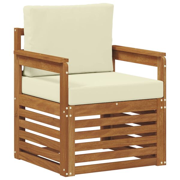 vidaXL K&uuml;lt&eacute;ri kanap&eacute; szett T&ouml;m&ouml;r ak&aacute;cfa &eacute;s poli&eacute;szter Term&eacute;szetes