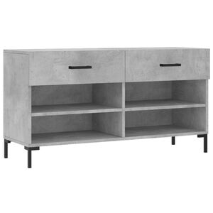 vidaXL betonsz&uuml;rke szerelt fa cipőpolc 102 x 35 x 55 cm