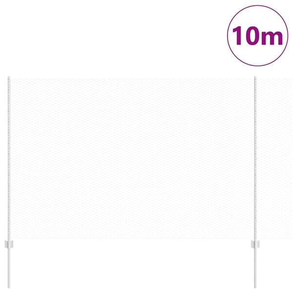 vidaXL Ker&iacute;t&eacute;s oszlopokkal Ez&uuml;st 1,6 x 10 m Ac&eacute;l