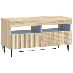 vidaXL LED TV szekr&eacute;ny Sonoma T&ouml;lgy Szerelt Fa