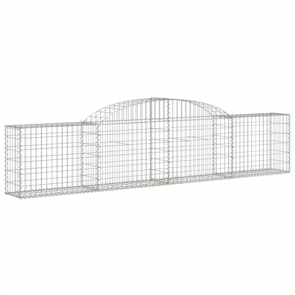 vidaXL 13 db íves horganyzott vas gabion kosár 300x30x60/80 cm