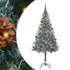 vidaXL Mű kar&aacute;csonyfa 300 LED-del &aacute;llv&aacute;nnyal Z&ouml;ld 180 cm PVC &eacute;s Ac&eacute;l
