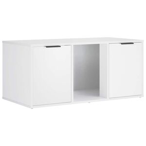 vidaXL Macska ketrec b&uacute;tor Feh&eacute;r 100 x 49 x 45 cm Szerelt Fa