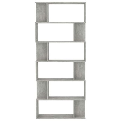 vidaXL betonszürke forgácslap könyvszekrény/térelválasztó 80x24x192 cm