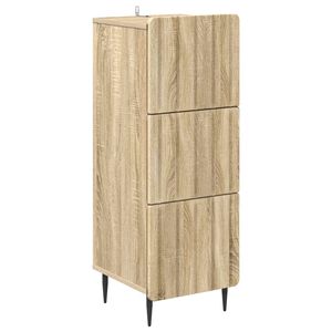 vidaXL Fi&oacute;kos szekr&eacute;ny Sonoma T&ouml;lgy 33 x 34,5 x 92 cm Szerelt Fa