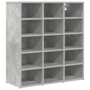 vidaXL Cipőszekr&eacute;ny 77,5 x 30 x 83,5 cm Szerelt Fa Betonsz&uuml;rke
