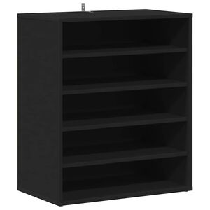 vidaX fekete szerelt fa cipősszekr&eacute;ny 60 x 35 x 70 cm