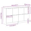 vidaXL Tálalószekrény Musta tammi 180 x 30 x 70 cm Faanyag