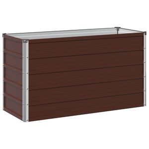 vidaXL Emelt kert &aacute;gy&aacute;s Barna 100 x 40 x 55 cm hidegen hengerelt ac&eacute;l