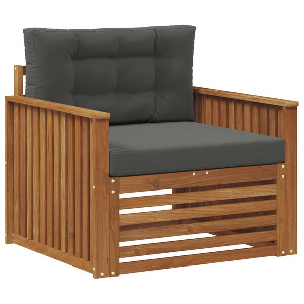 vidaXL K&uuml;lt&eacute;ri kanap&eacute; szett T&ouml;m&ouml;r ak&aacute;cfa &eacute;s poli&eacute;szter Term&eacute;szetes