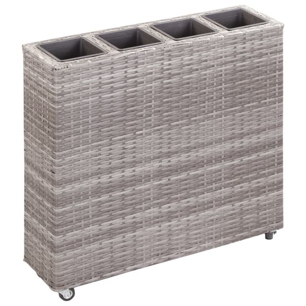vidaXL sz&uuml;rke polyrattan kerti magas&aacute;gy&aacute;s 4 kasp&oacute;val 80 x 22 x 79 cm