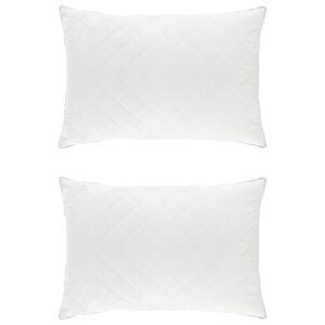 vidaXL P&aacute;rna FULDA 2 db 40 x 80 cm 100% L&uacute;d pehely &eacute;s toll Feh&eacute;r