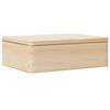 vidaXL Fa doboz fedővel 40x30x13 cm t&ouml;m&ouml;r fa fenyő