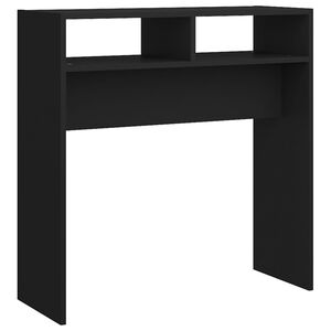 vidaXL fekete szerelt fa t&aacute;lal&oacute;asztal 78 x 30 x 80 cm
