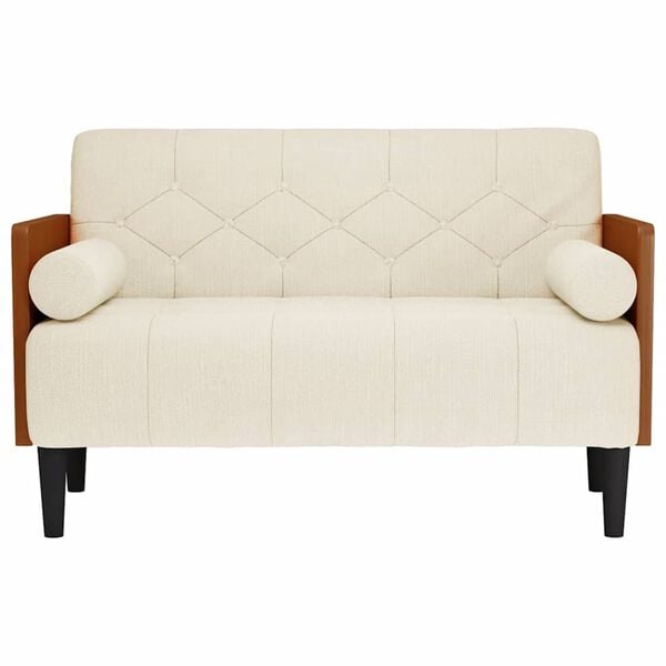 vidaXL v&aacute;szonb&oacute;l loveseat kanap&eacute; p&aacute;rn&aacute;kkal 110 cm