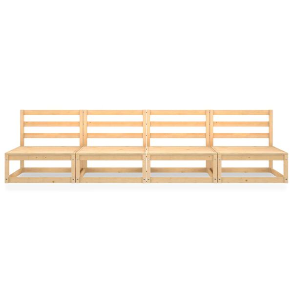 vidaXL négyszemélyes tömör fenyőfa kerti kanapé