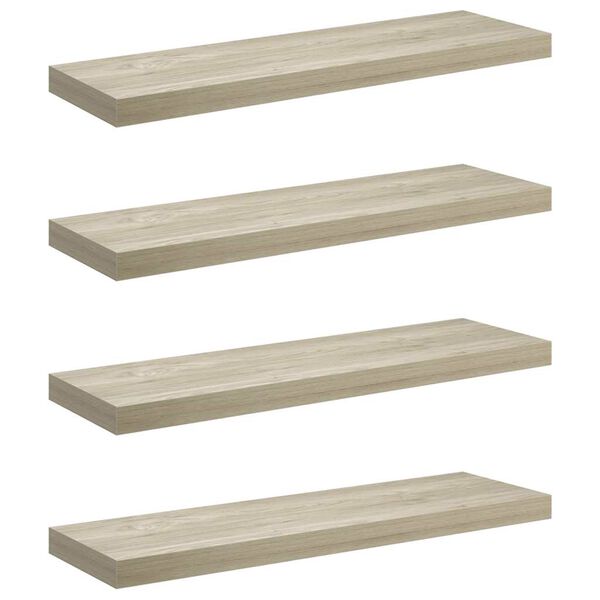 vidaXL 4 db t&ouml;lgysz&iacute;nű MDF fali polc 80 x 23,5 x 3,8 cm