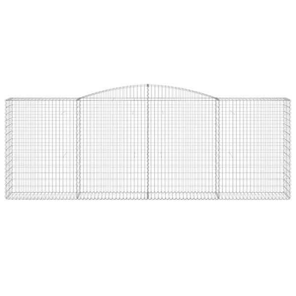 vidaXL 6 db íves horganyzott vas gabion kosár 400x50x140/160 cm